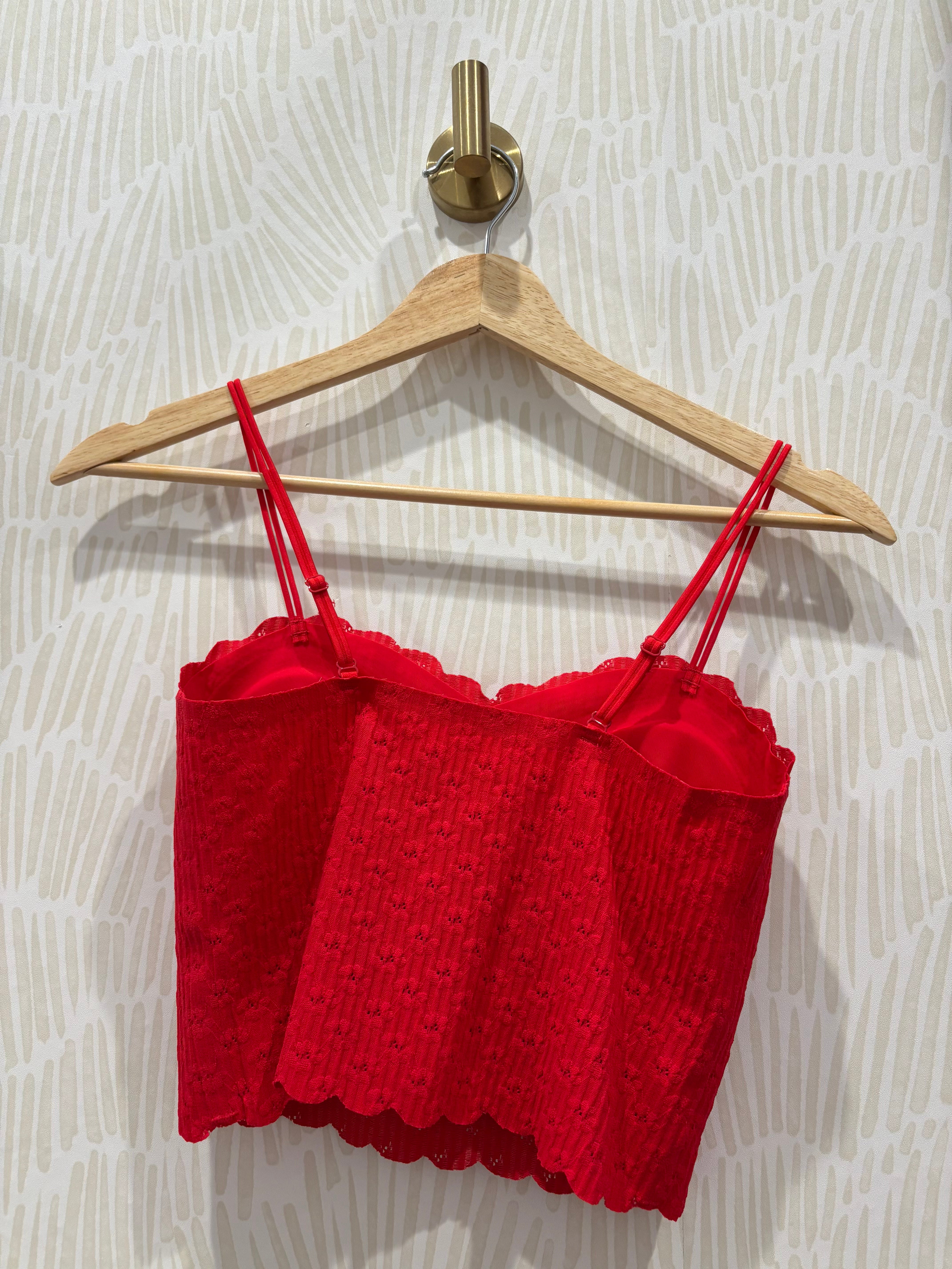 Seamless Lace Bralette | Red
