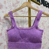 Ribbed Square Seamless Bralette | Violet