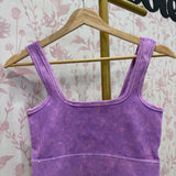 Ribbed Square Seamless Bralette | Violet
