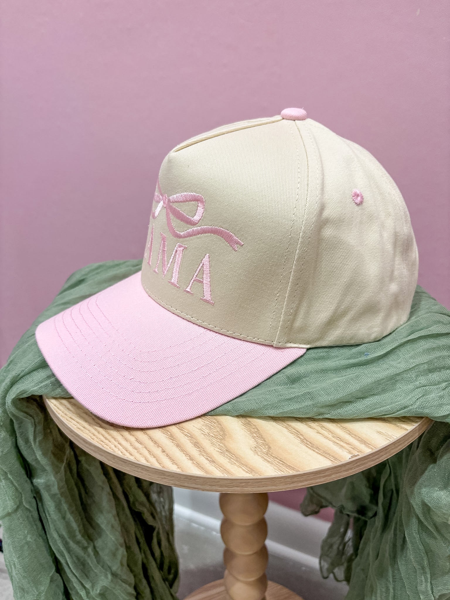Mama Embroidered Trucker Hat | Pink