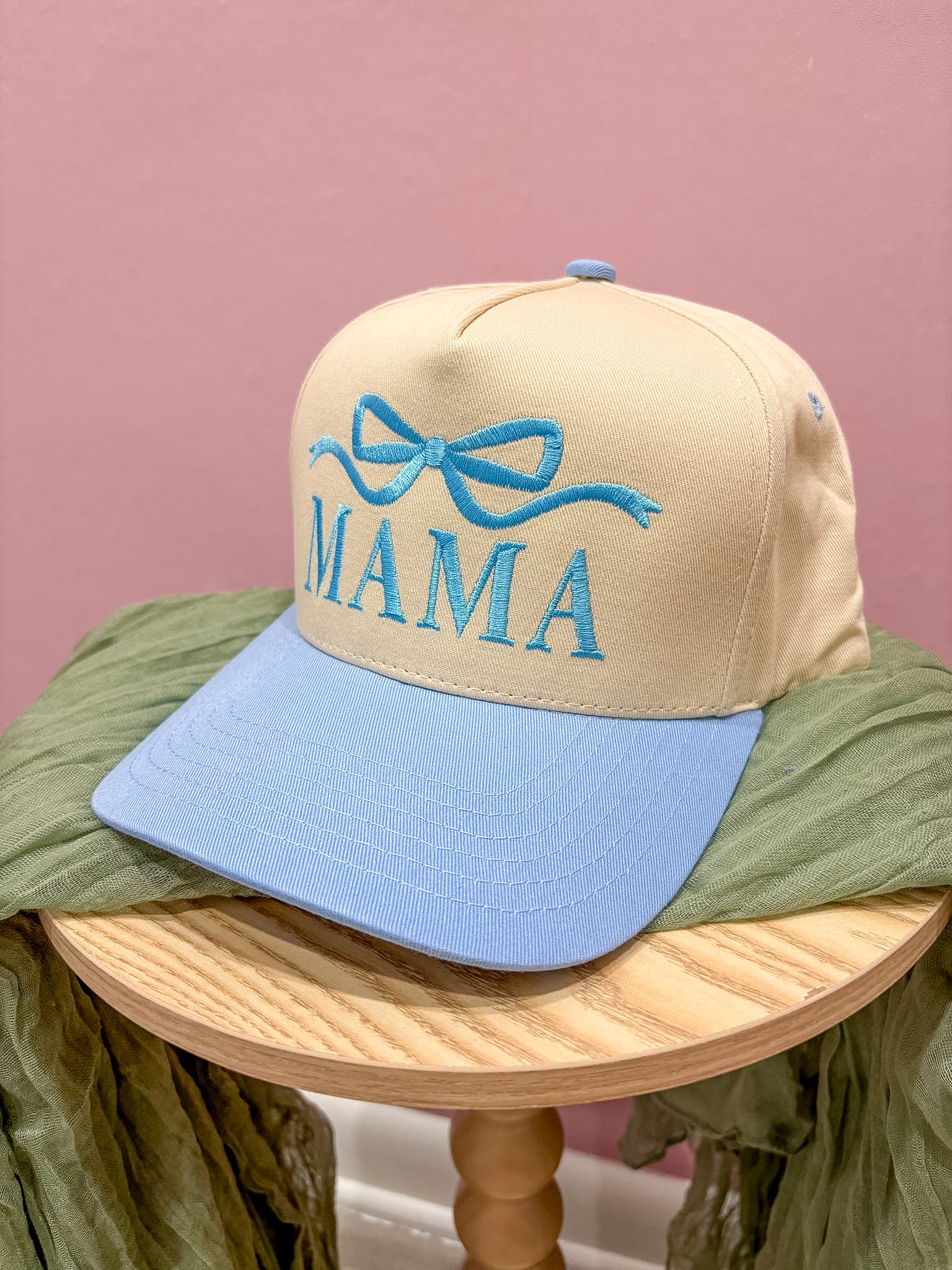 Mama Embroidered Trucker Hat | Blue