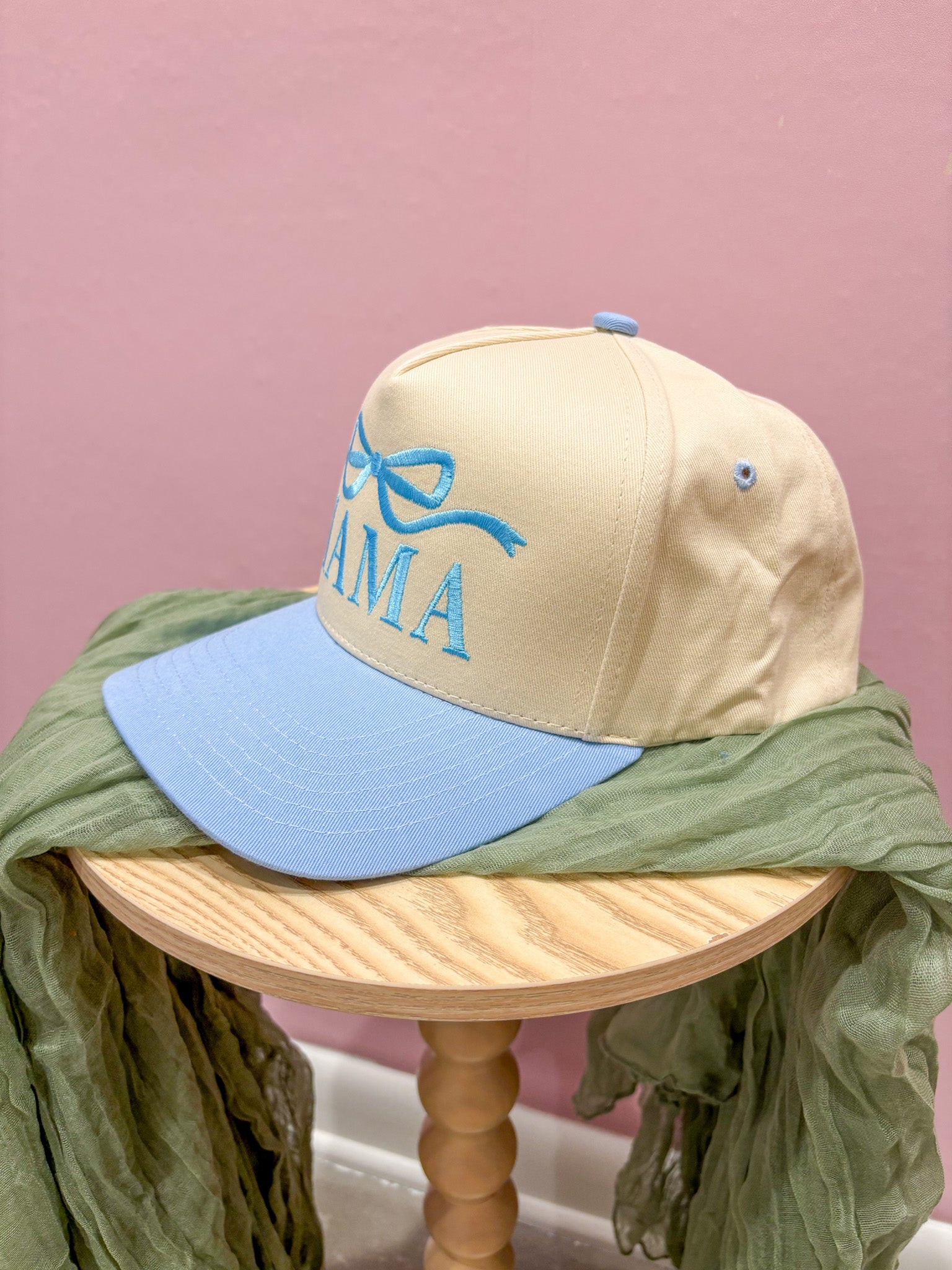 Mama Embroidered Trucker Hat | Blue