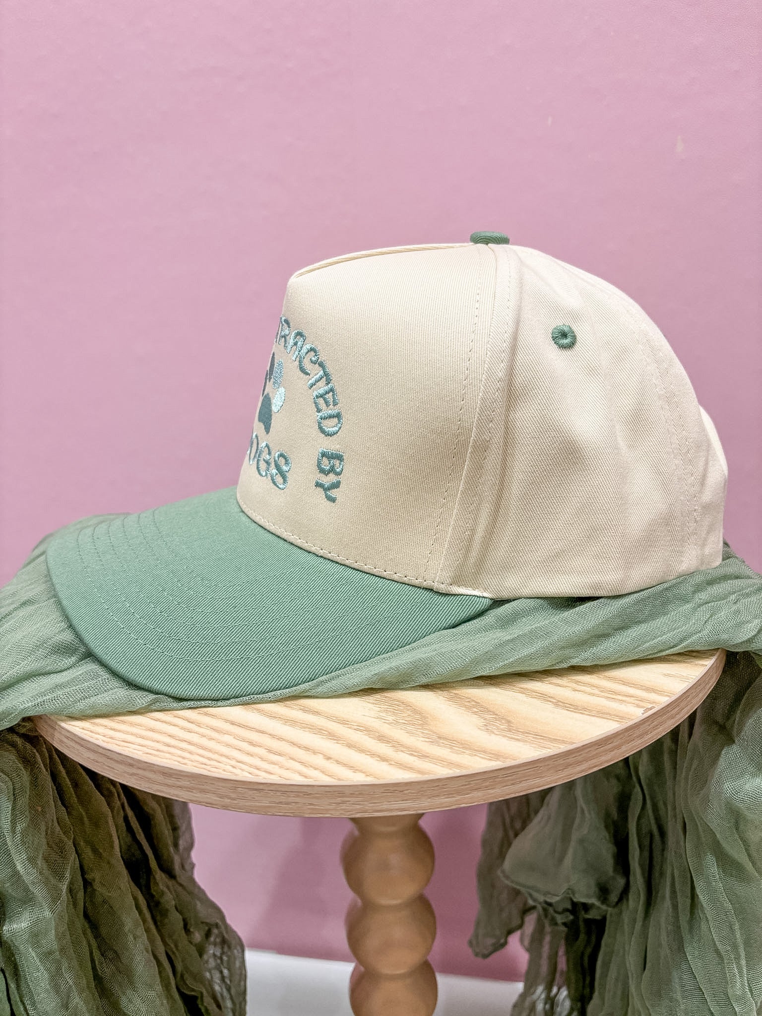 Easily Distracted By Dogs Embroidered Trucker Hat