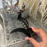 Jumbo Lay Flat Oval Hair | Black