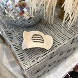 Jumbo Lay Flat Oval Hair | Off White