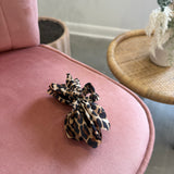 Animal Print Vintage Boho Hair Claw Clip | Brown
