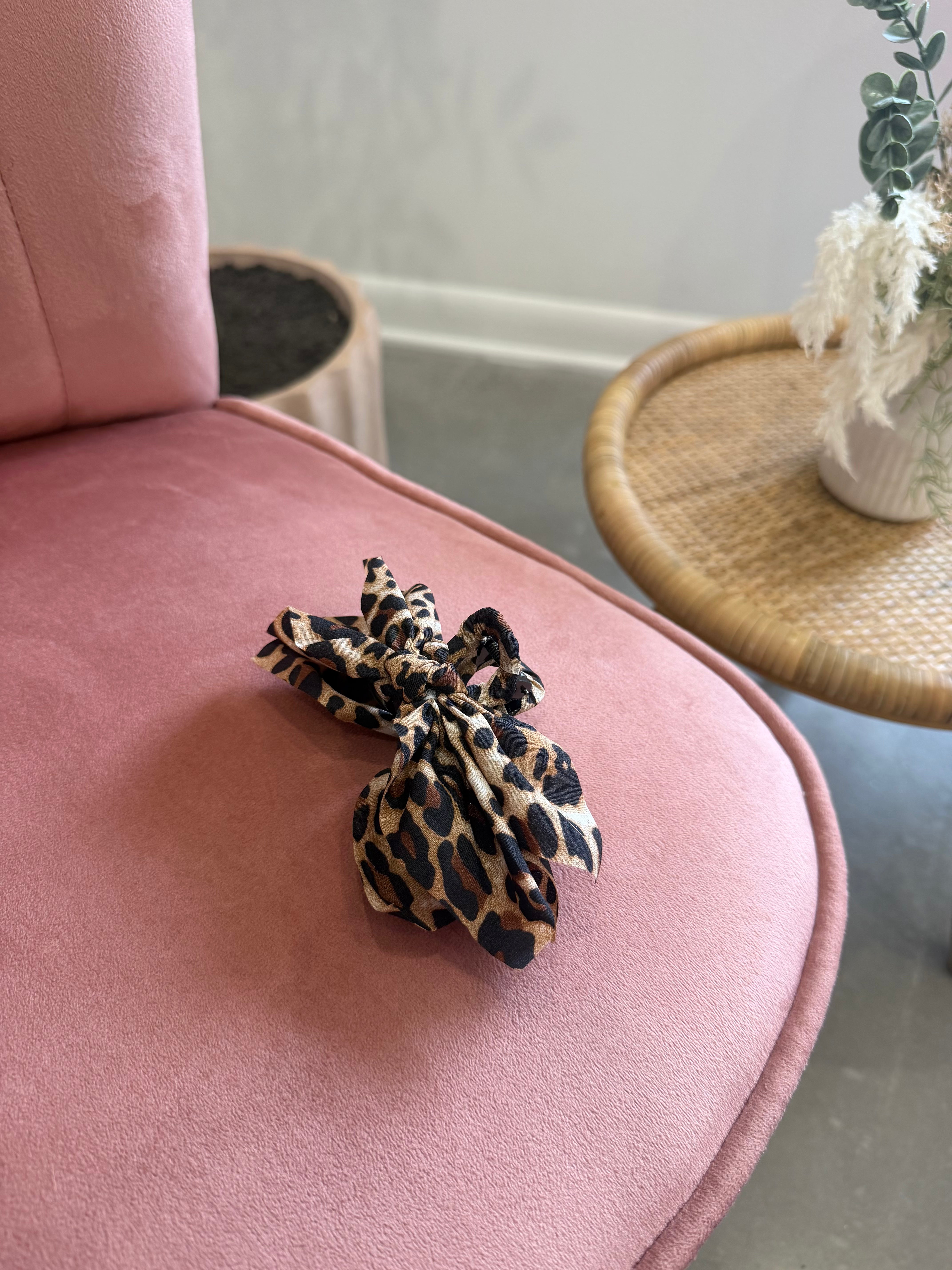 Animal Print Vintage Boho Hair Claw Clip | Brown