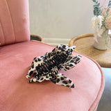 Animal Print Vintage Boho Hair Claw Clip | Off White