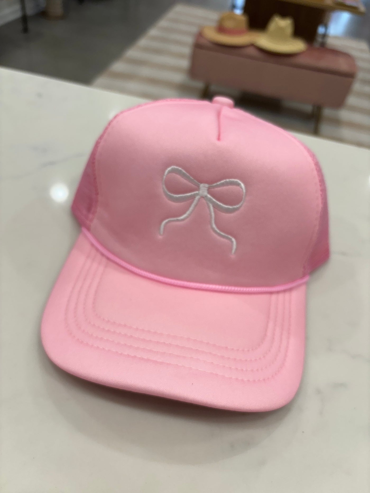 Pink Bow Trucker Hat