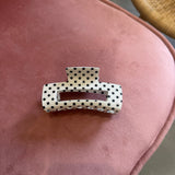 Polka Dot Claw Clip | Off White