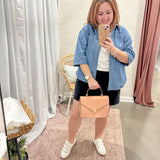 Top Hand Satchel Bag | Blush