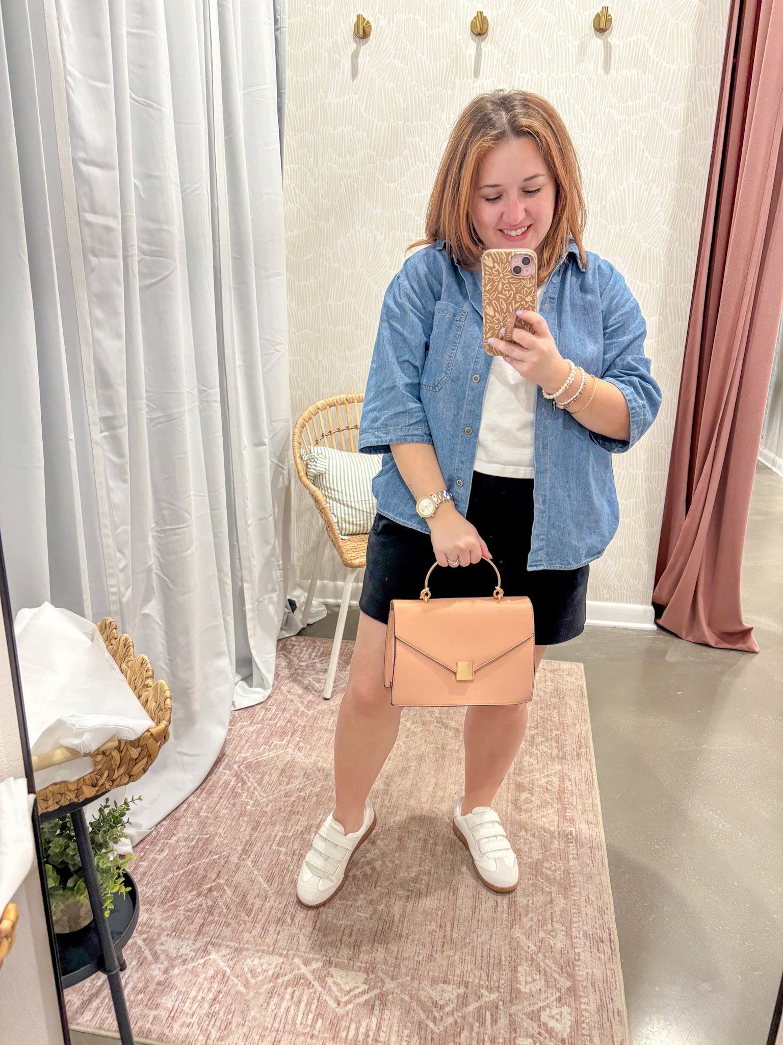 Top Hand Satchel Bag | Blush