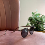 Round Frame Sunglasses | Clear Black with Black Lenses