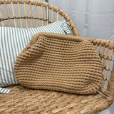 Braided Weave Handbag | Khaki