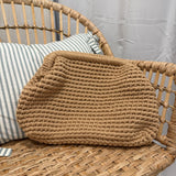Braided Weave Handbag | Khaki