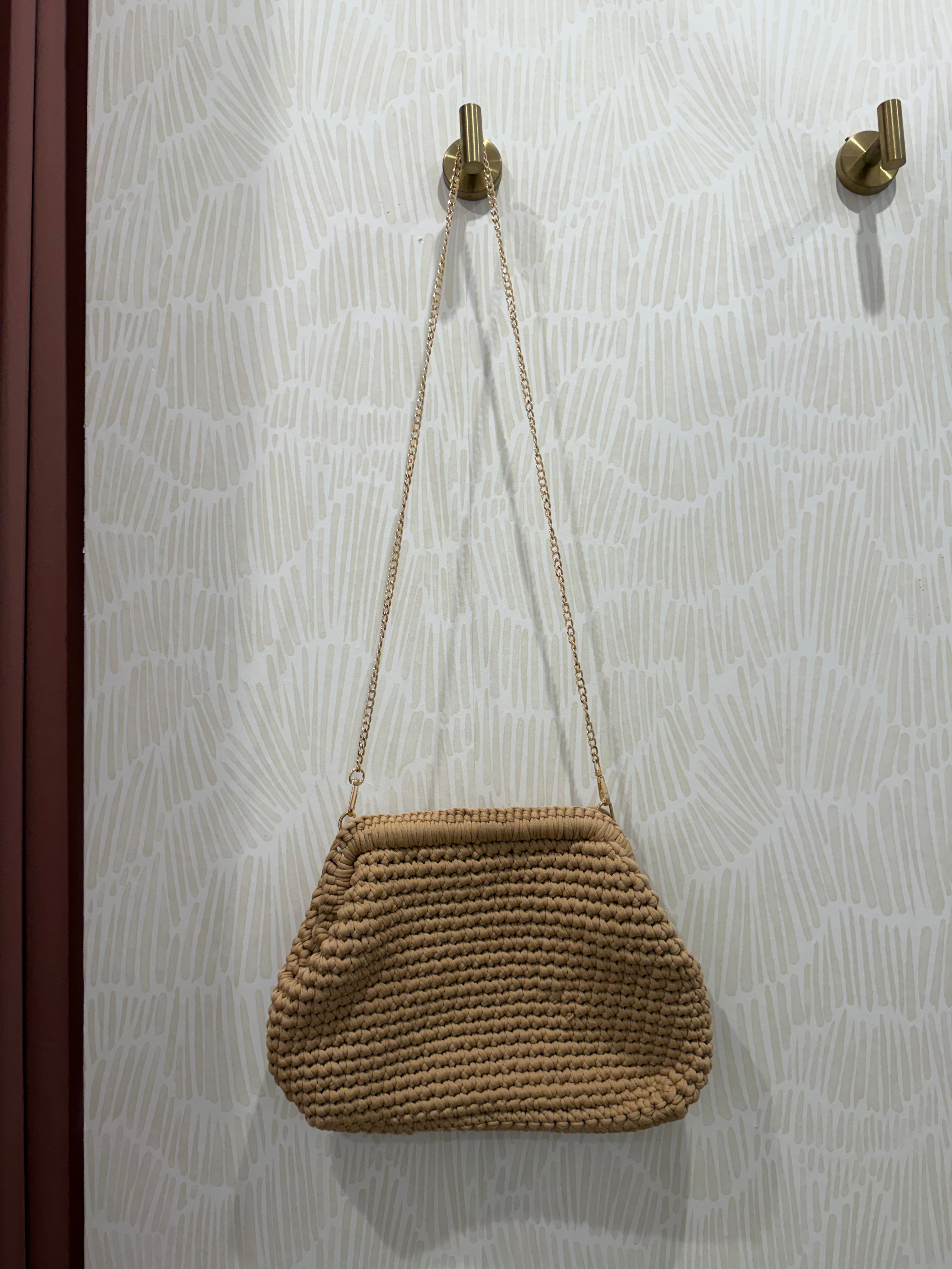 Braided Weave Handbag | Khaki
