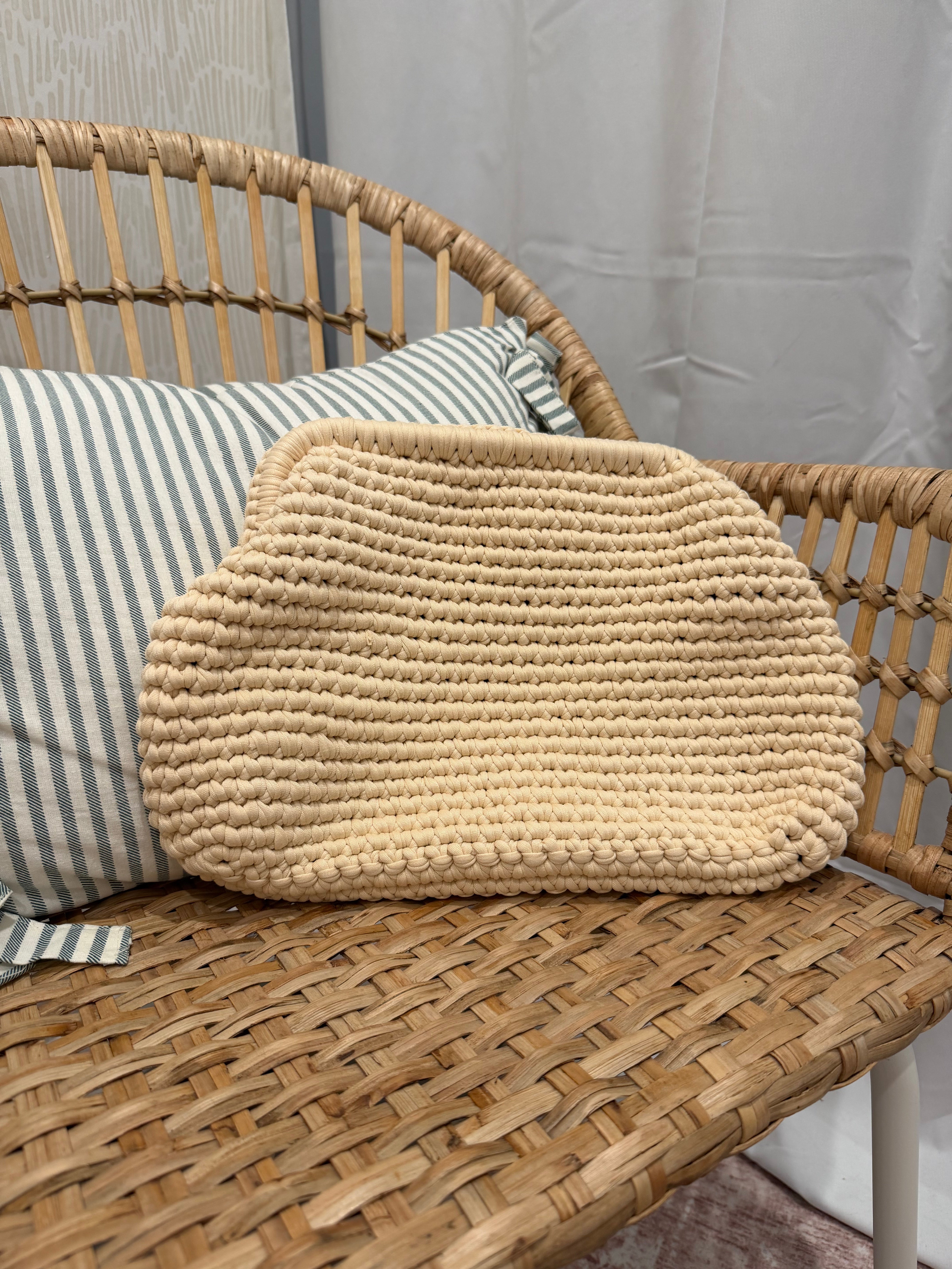 Braided Weave Handbag | Ivory