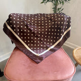 Bandana Scarf | Brown Polka Dots