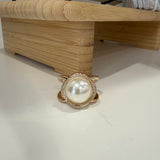 Scarf Holder Slider Ring | Single Large Pearl