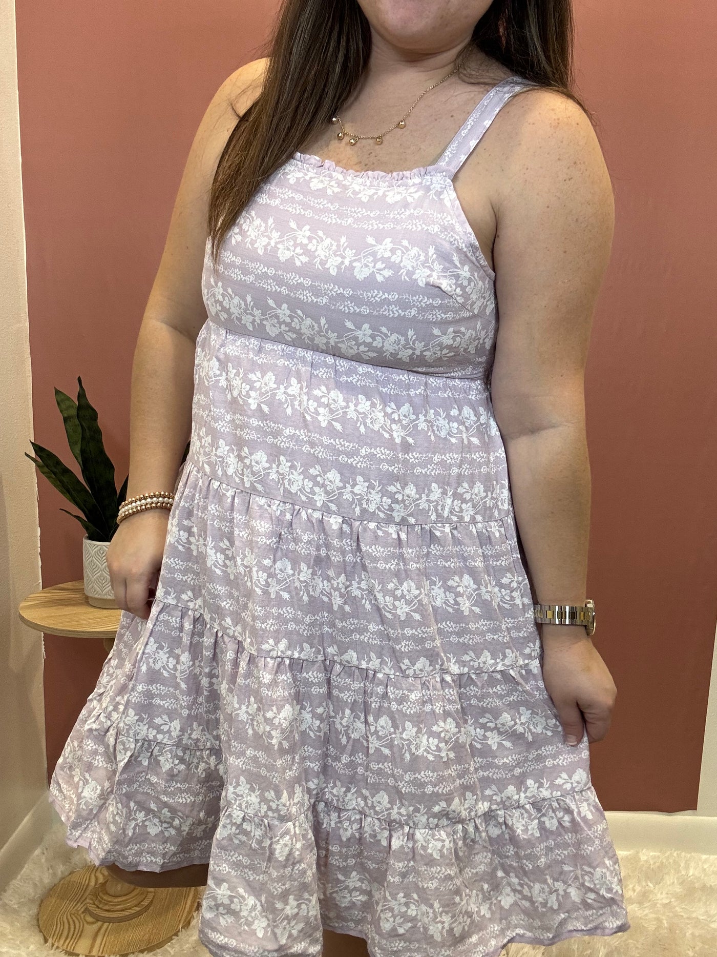 Letty Floral Square Neck Dress