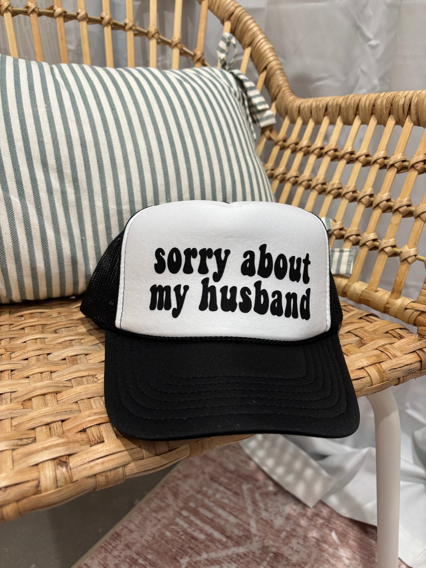 Sorry About My Husband Trucker Hat