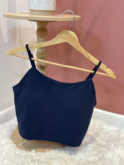 Cropped Cami Top | Navy