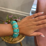 Color-Block Acrylic Bracelet | Turquoise