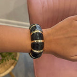 Color-Block Acrylic Bracelet | Black