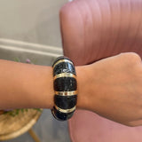 Color-Block Acrylic Bracelet | Black