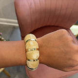 Color-Block Acrylic Bracelet | Cream