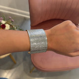 Faux Leather Cuff Bracelet | Silver