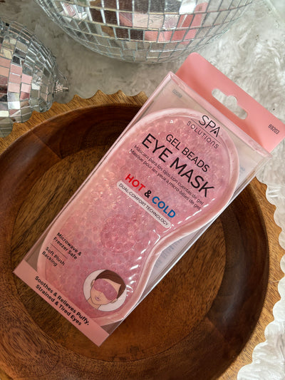 Pink hot cold eye mask