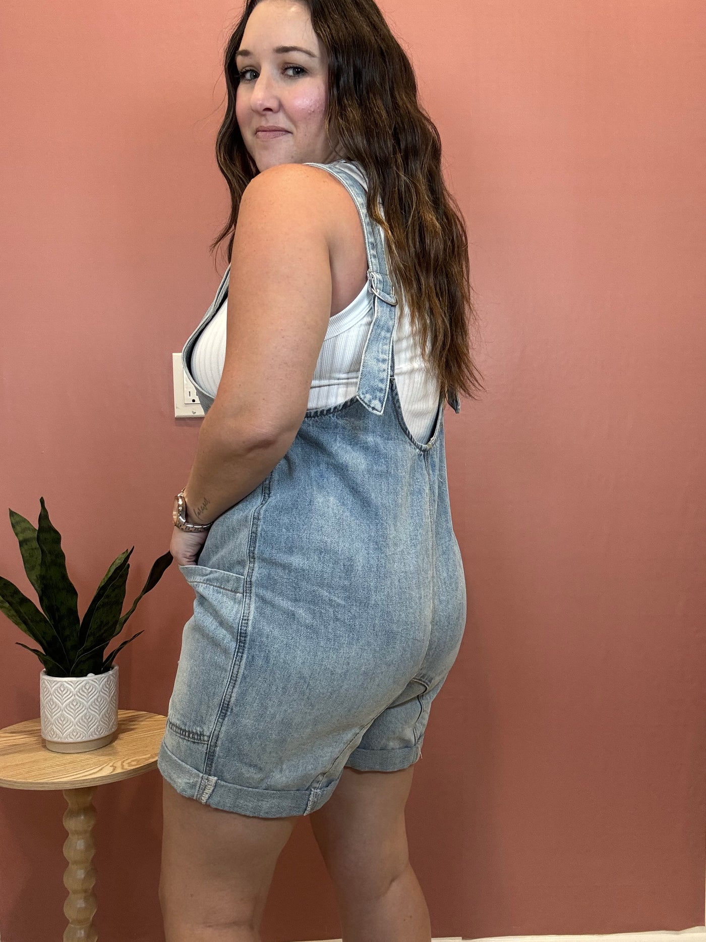 Denim Short Overalls