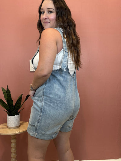 Denim Short Overalls