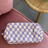 Gingham Cosmetic Bag | Lavender