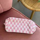 Gingham Cosmetic Bag | Pink