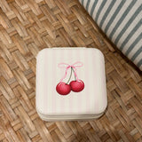 Jewelry Travel Box Case | Cherry Stripes