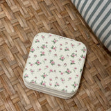 Jewelry Travel Box Case | Pink & Green Flowers