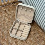 Jewelry Travel Box Case | Pink & Green Flowers
