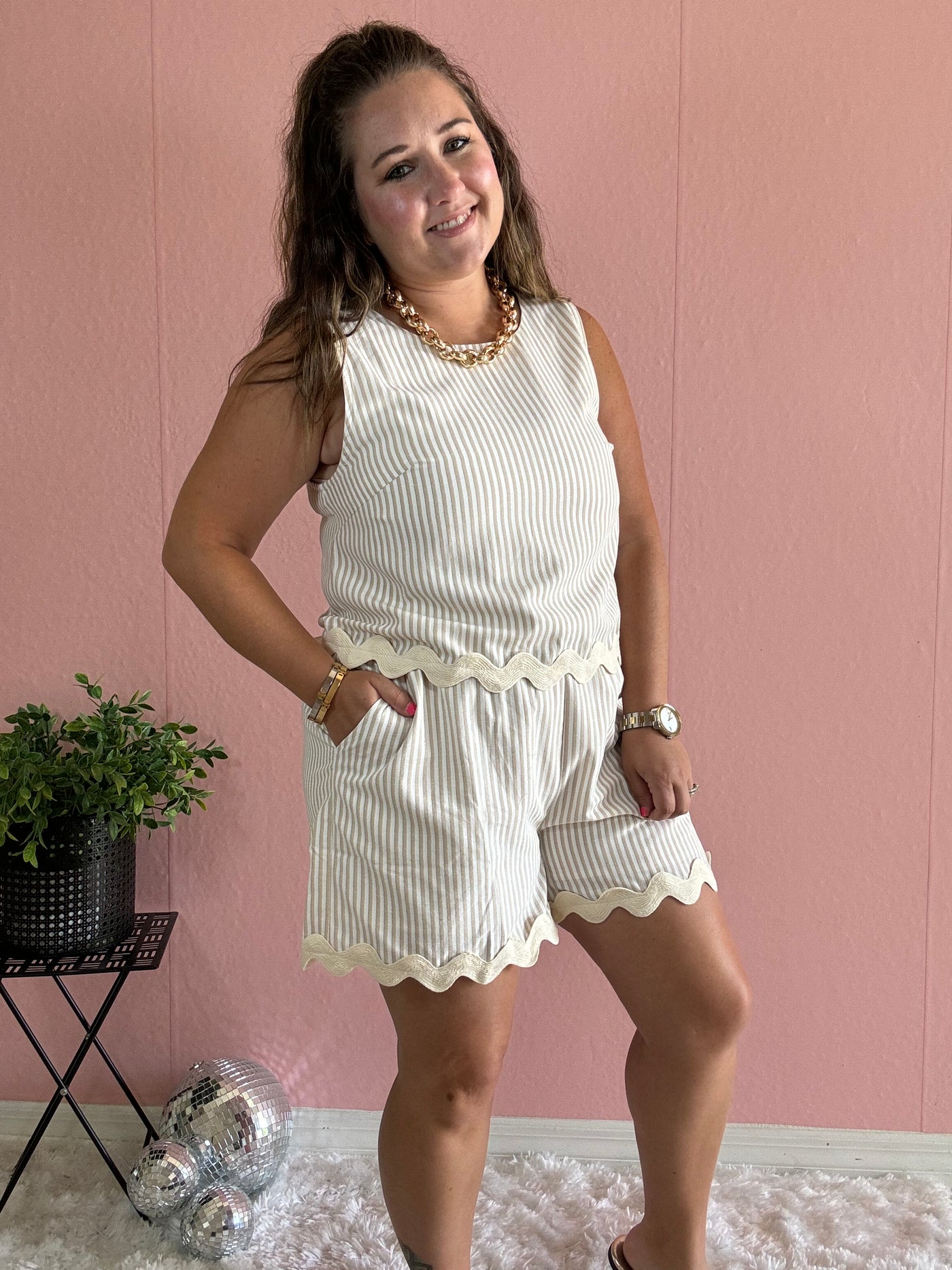 soft tank top and shorts set for women