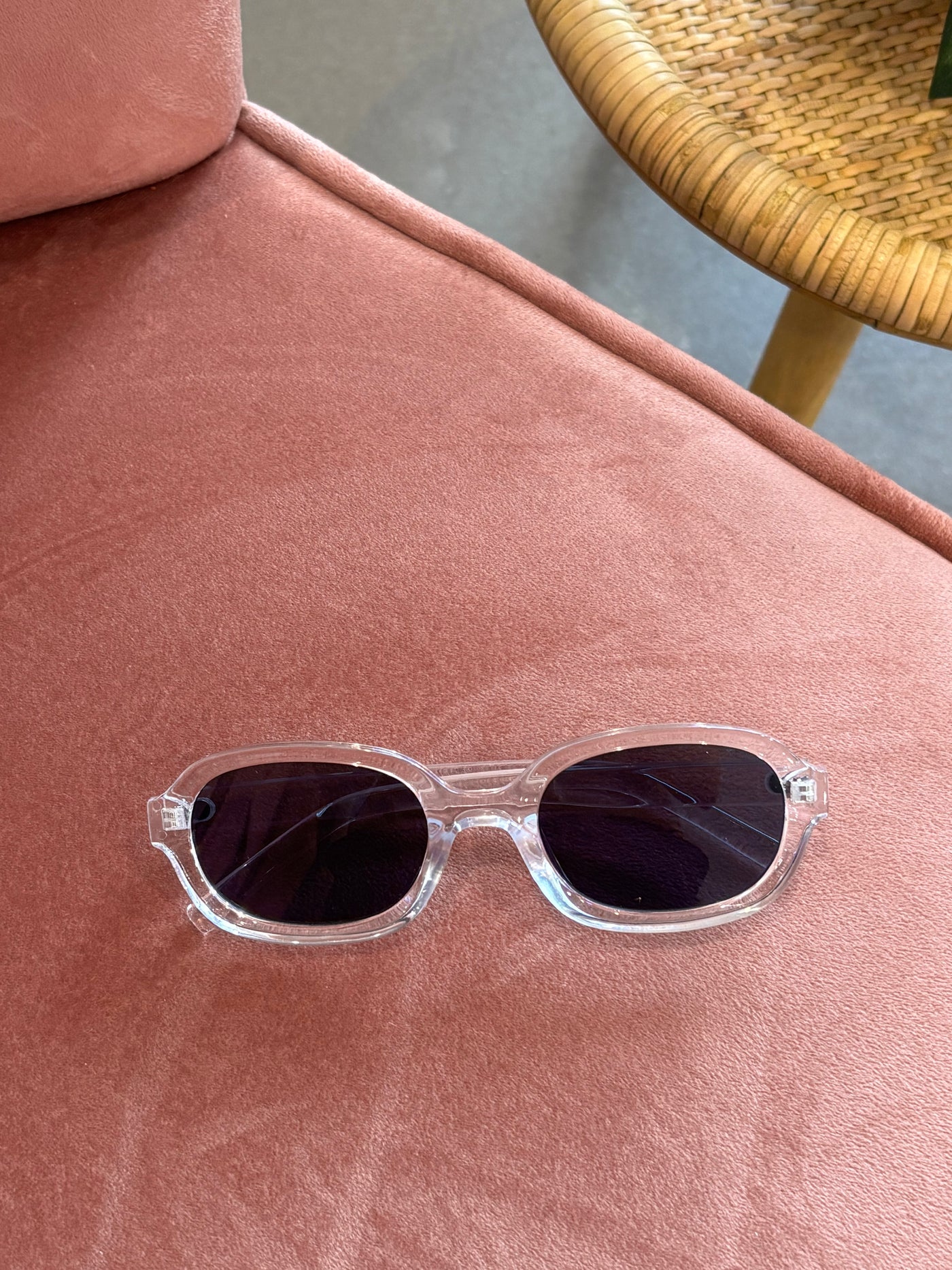Retro Frame Sunglasses | Clear (Dark Lenses)