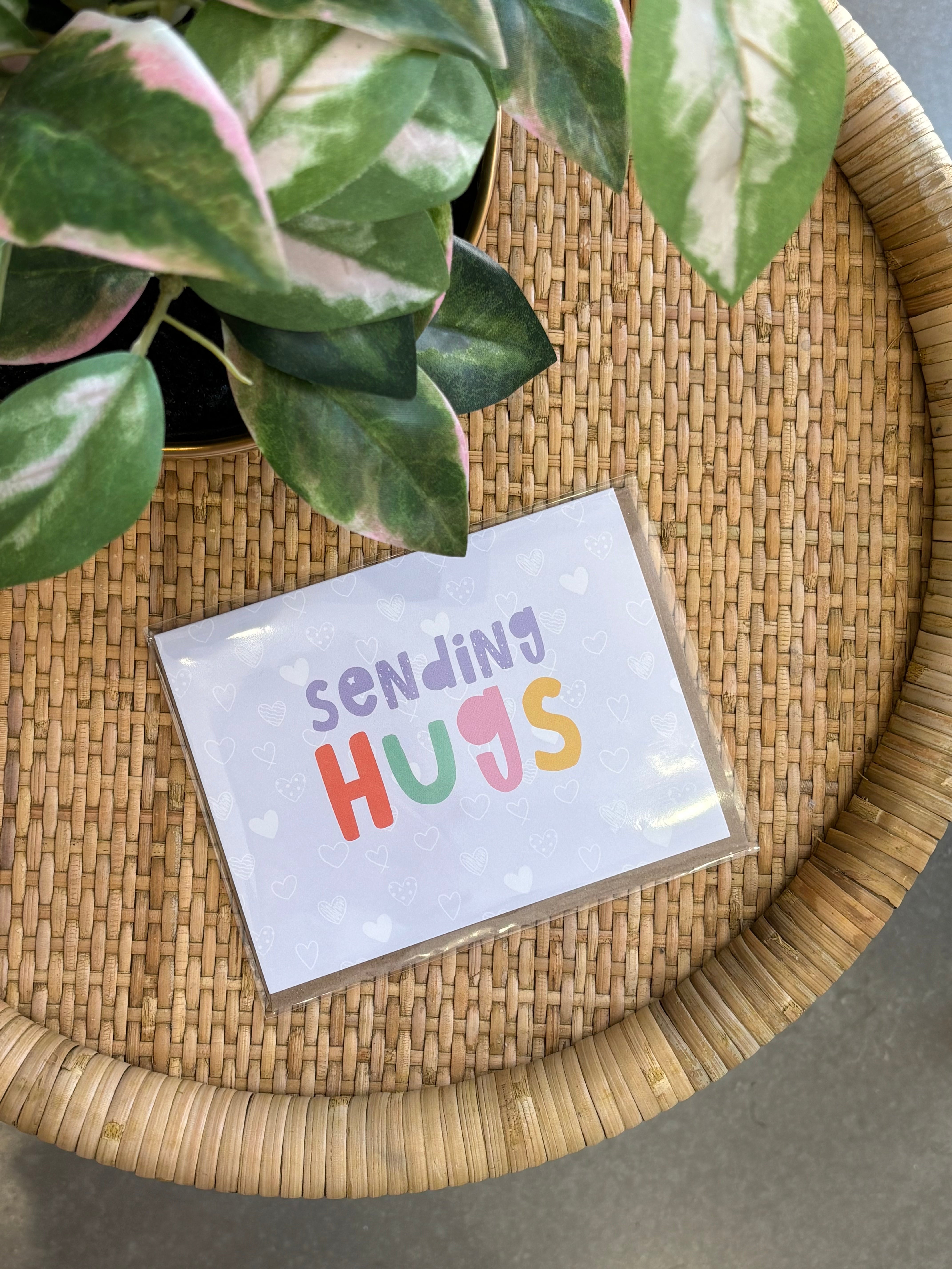 Sending Hugs Sympathy Greeting Card