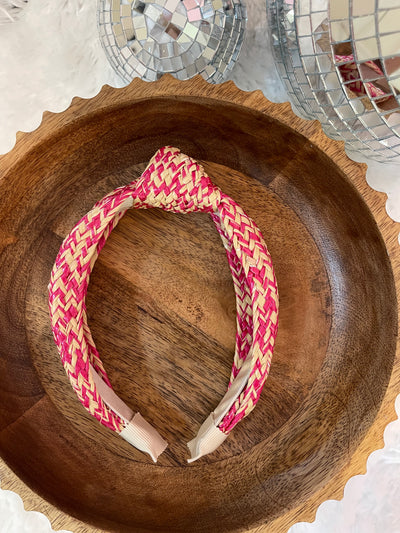 Pink Woven Headband