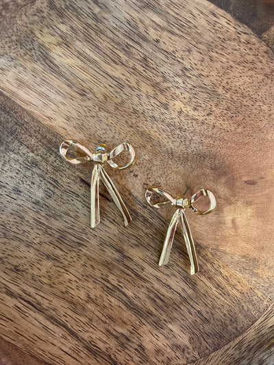Darling Bow Earrings | Gold