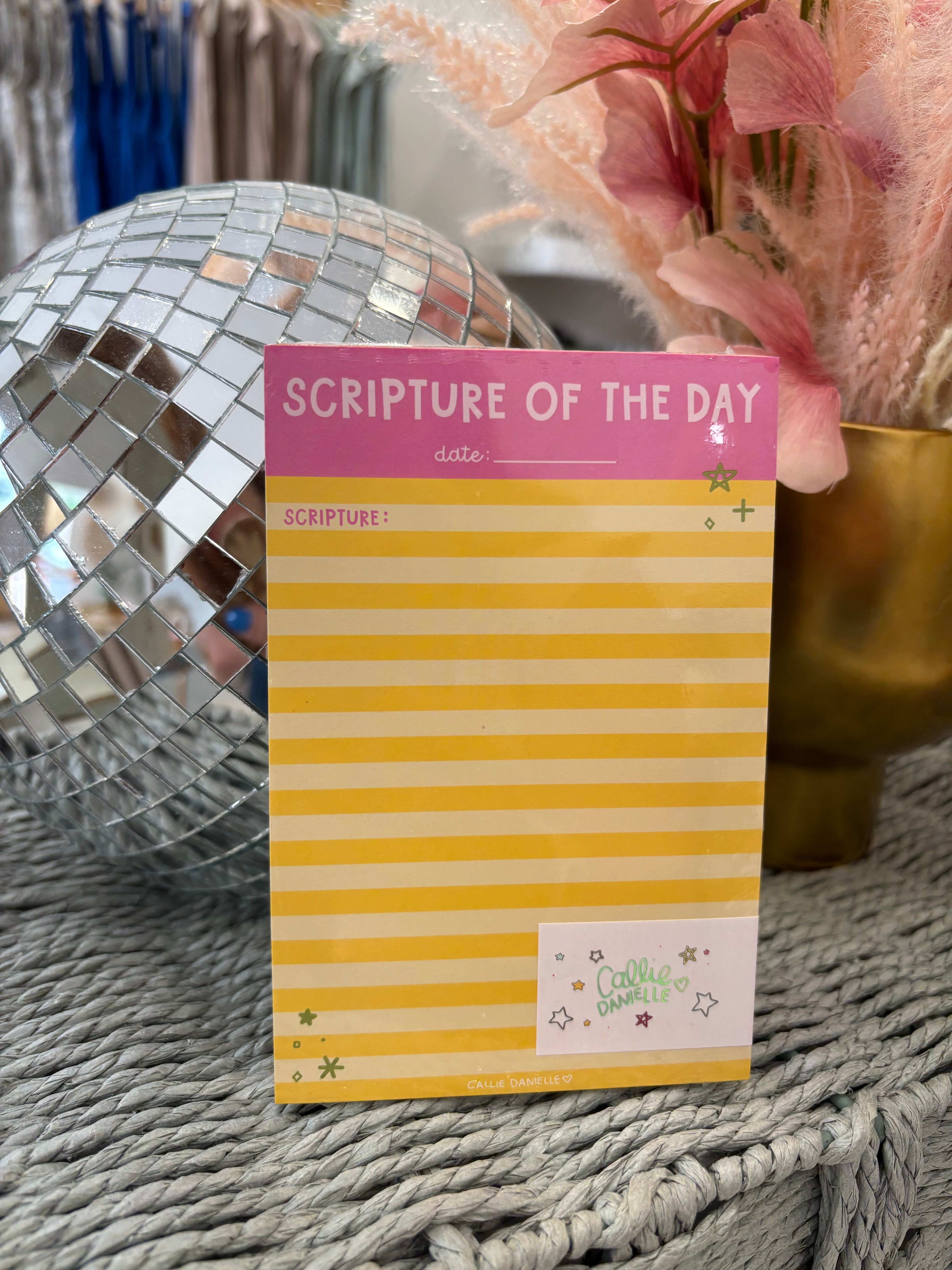 Scripture of the Day Yellow Notepad