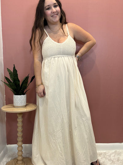 Crochet Contrast Sun Dress