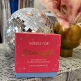 Verses For Strength | Bible Verse Card Set with Display Stand