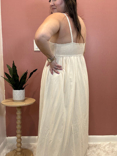 Crochet Contrast Sun Dress