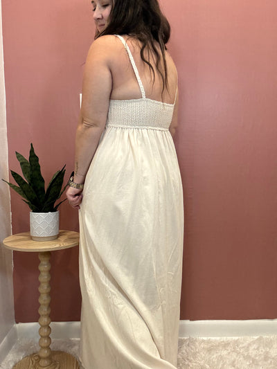 Crochet Contrast Sun Dress