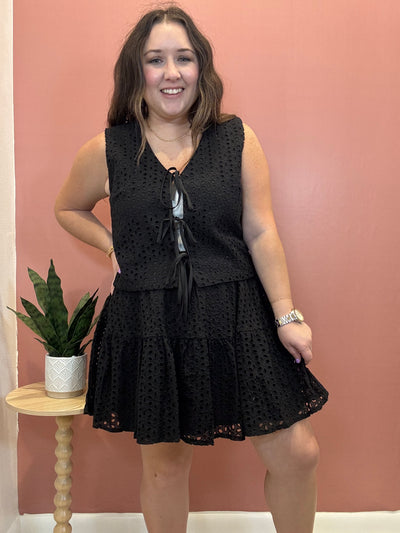 Floral Eyelet Lace Skirt